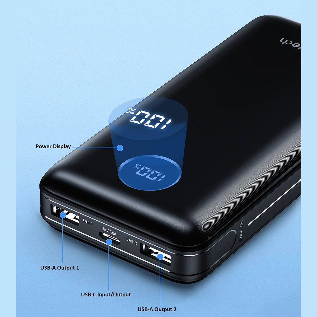 Choetech PD45W 20000mAh Powerbank B653 (Black) - XtraSure | Apple Authorized Reseller in Myanmar