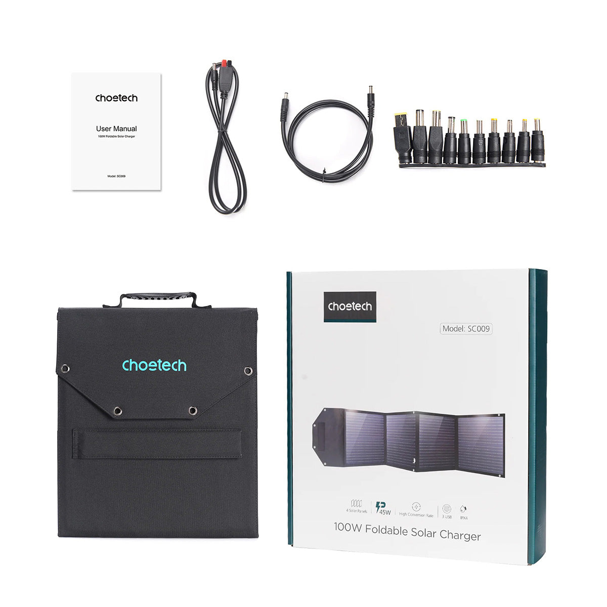 Choetech Solar Pannel SC009 (Black) - XtraSure | Apple Authorized Reseller in Myanmar
