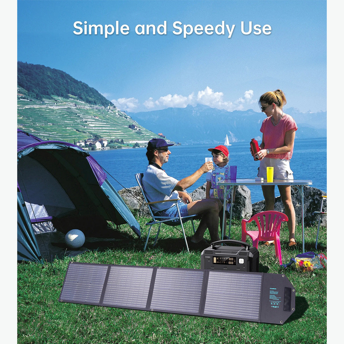 Choetech Solar Pannel SC009 (Black) - XtraSure | Apple Authorized Reseller in Myanmar