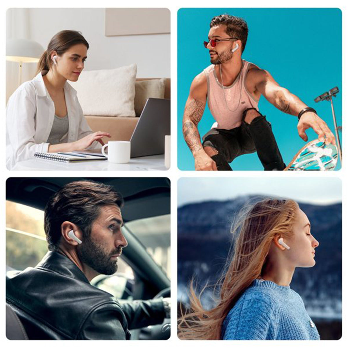 Choetech Translucent V5.0 True Wireless Earbuds BH-T08 (White) - XtraSure | Apple Authorized Reseller in Myanmar