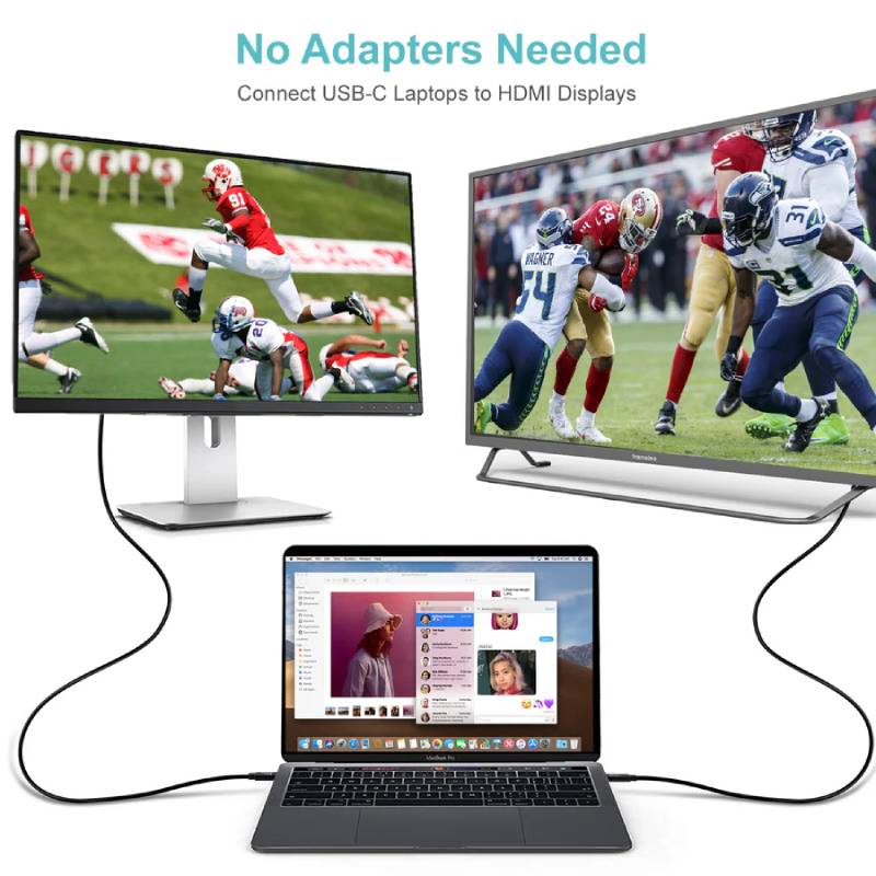 Choetech USB-C to HDMI 1.8m PVC Cable (CH0019) - XtraSure | Apple Authorized Reseller in Myanmar