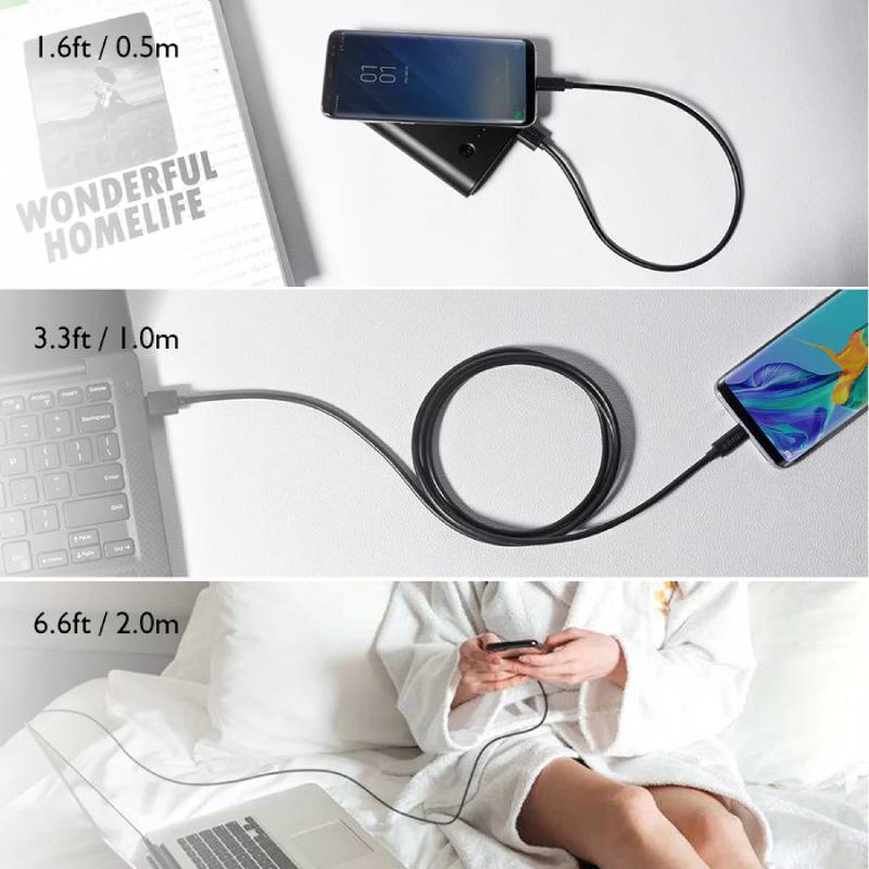 Choetech usb-A to type-c PVC cable 2m (AC0003)