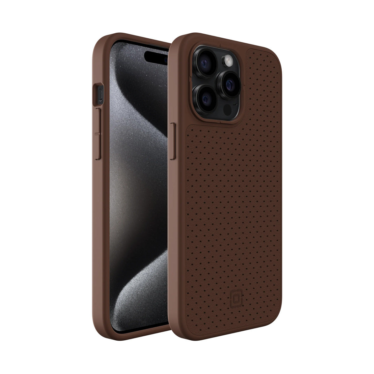 Incipio cru. Protective for MagSafe for iPhone 15 Pro Max (Brown Faux Leather)