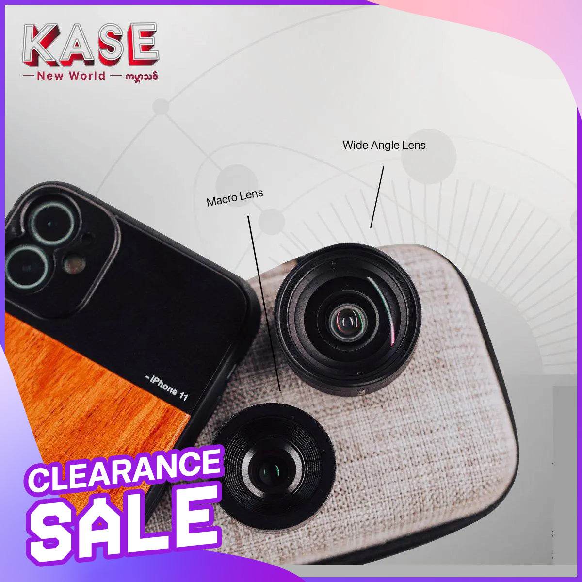 Kase Phone Lens (2 in 1) - XtraSure | Apple Authorized Reseller in Myanmar