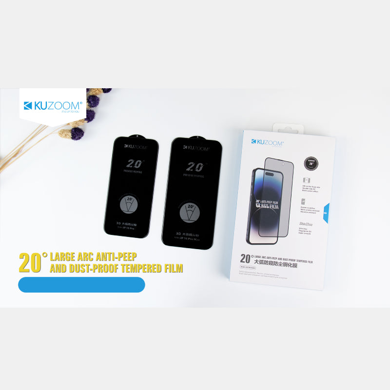 Kuzoom 20 Privacy Tempered Glass for iPhone