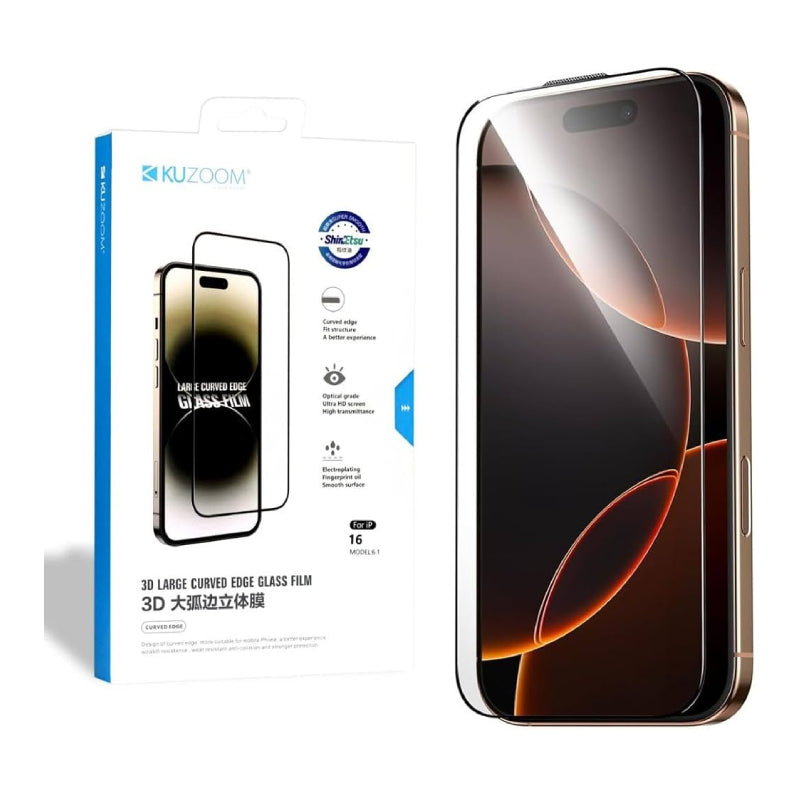 Kuzoom 3D HD Tempered Glass for iPhone