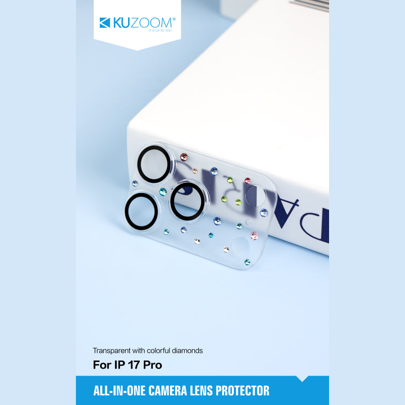Kuzoom All-in-one camera lens protector for iPhone 17 Pro Max Series