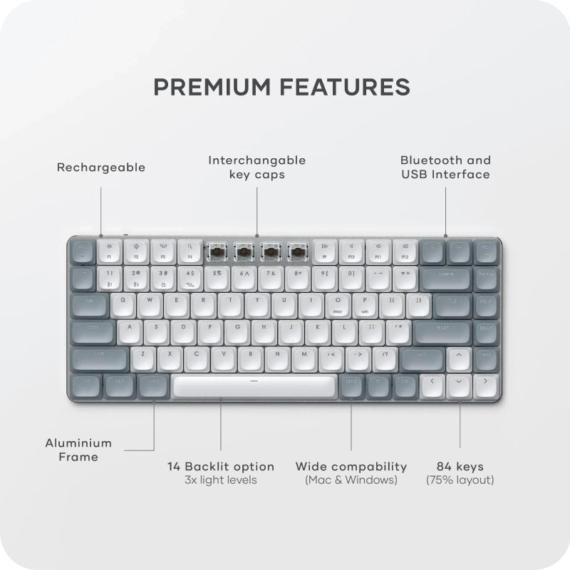 Satechi SM1 Slim Mechanical Backlit Bluetooth Keyboard (US English)