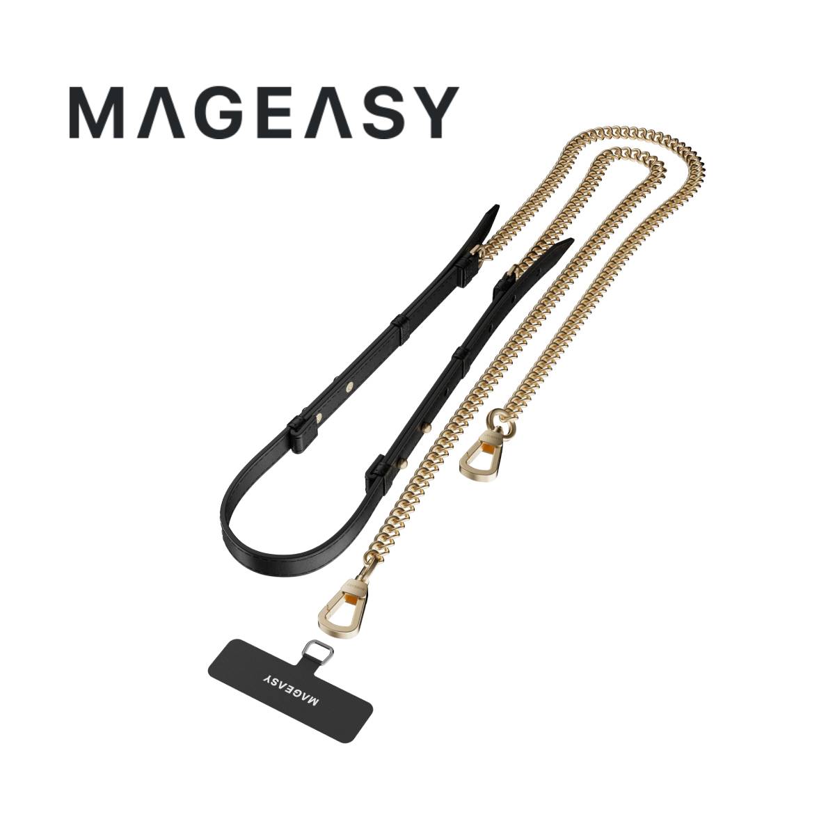 MagEasy Leather Chain Strap - Modern + Strap Card - XtraSure | Apple Authorized Reseller in Myanmar