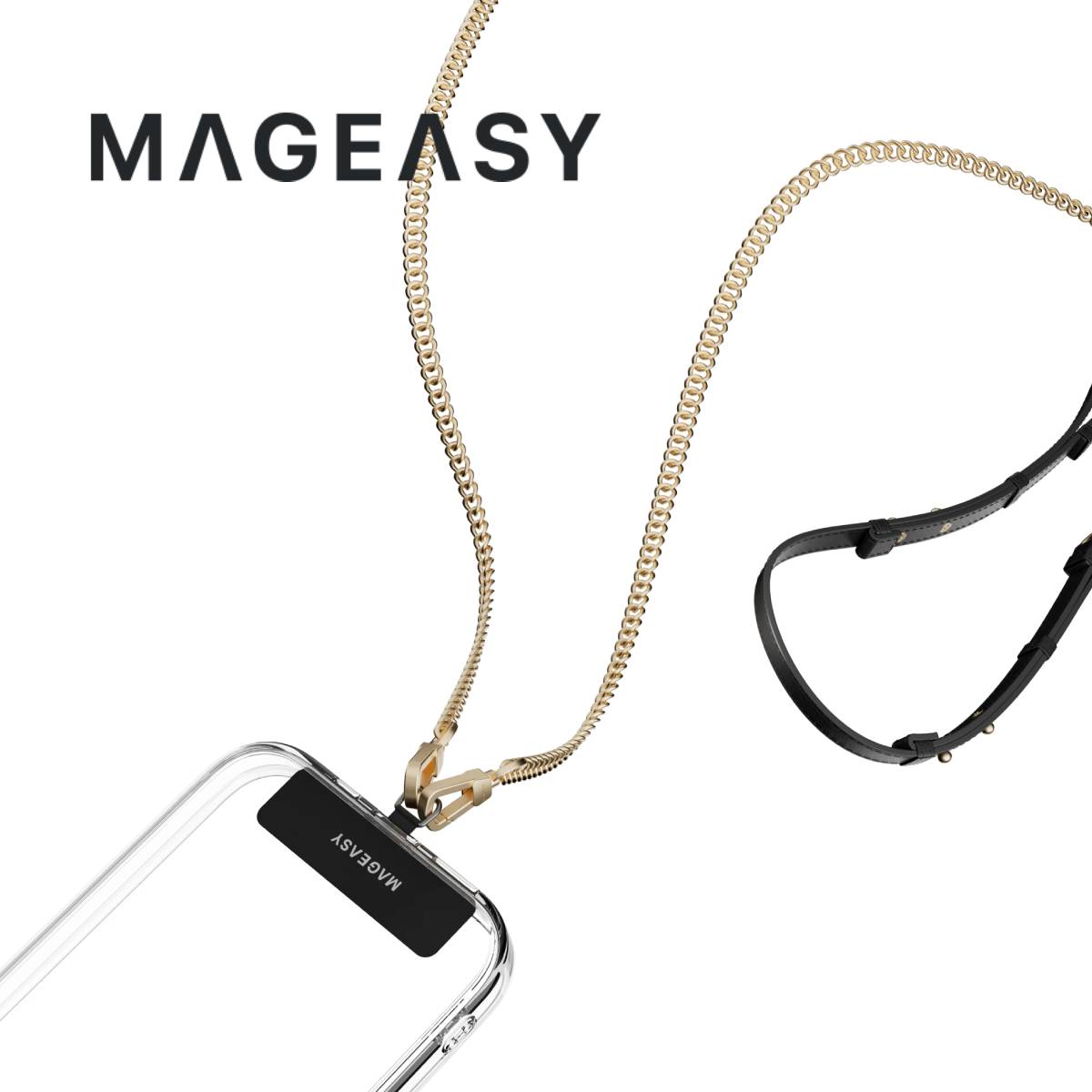 MagEasy Leather Chain Strap - Modern + Strap Card - XtraSure | Apple Authorized Reseller in Myanmar