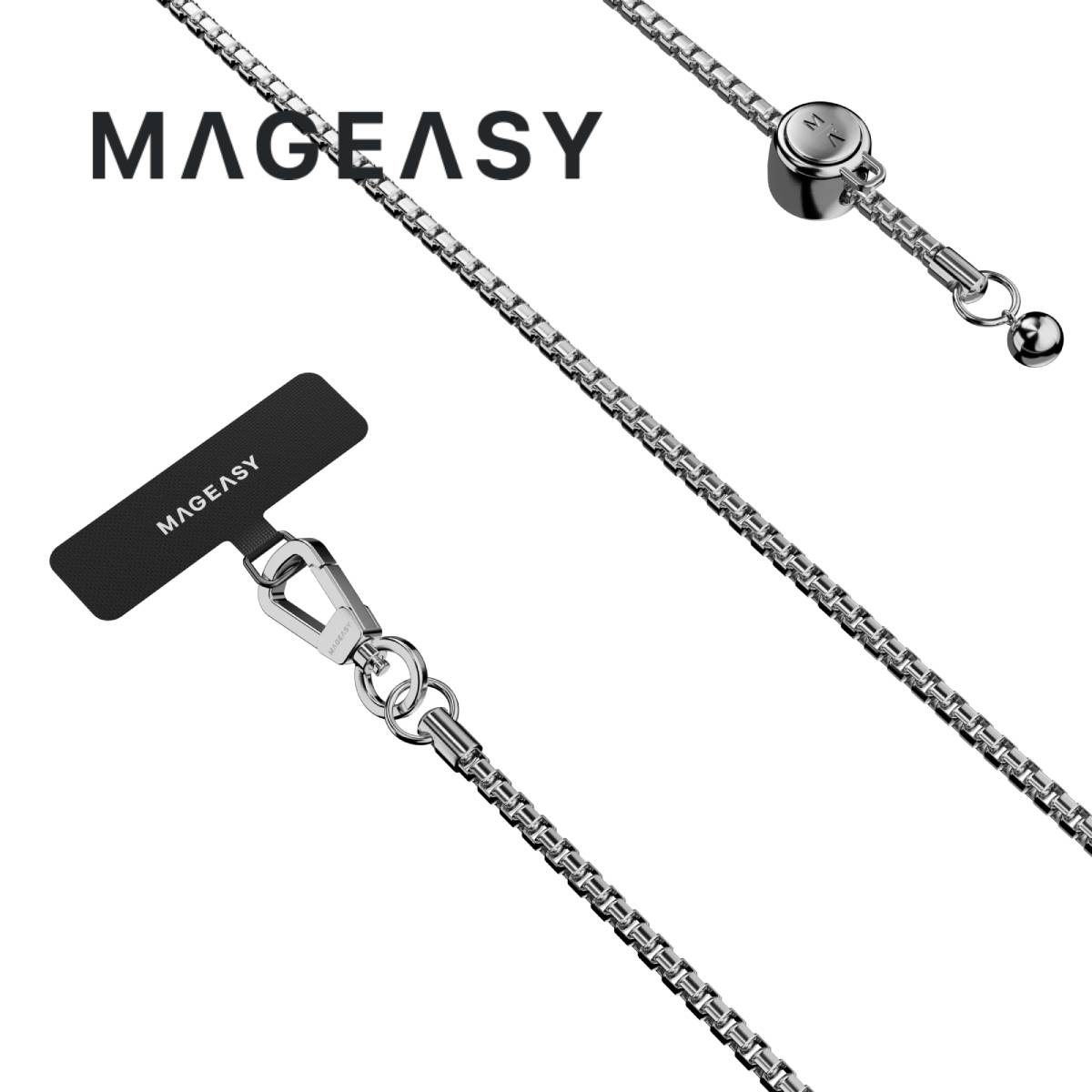 MagEasy Metal Chain Strap (Silver) - XtraSure | Apple Authorized Reseller in Myanmar
