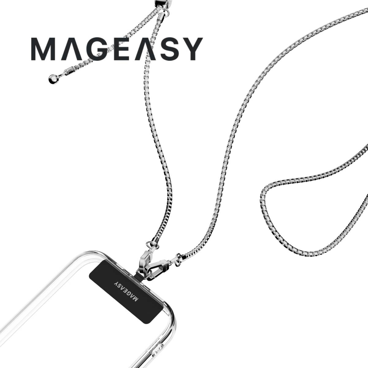 MagEasy Metal Chain Strap (Silver) - XtraSure | Apple Authorized Reseller in Myanmar