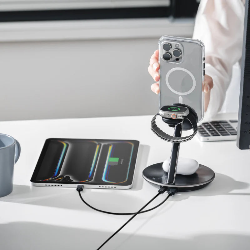 MagEasy Power Station 5-in-1 Magnetic Wireless Charging Stand with Qi2 15W