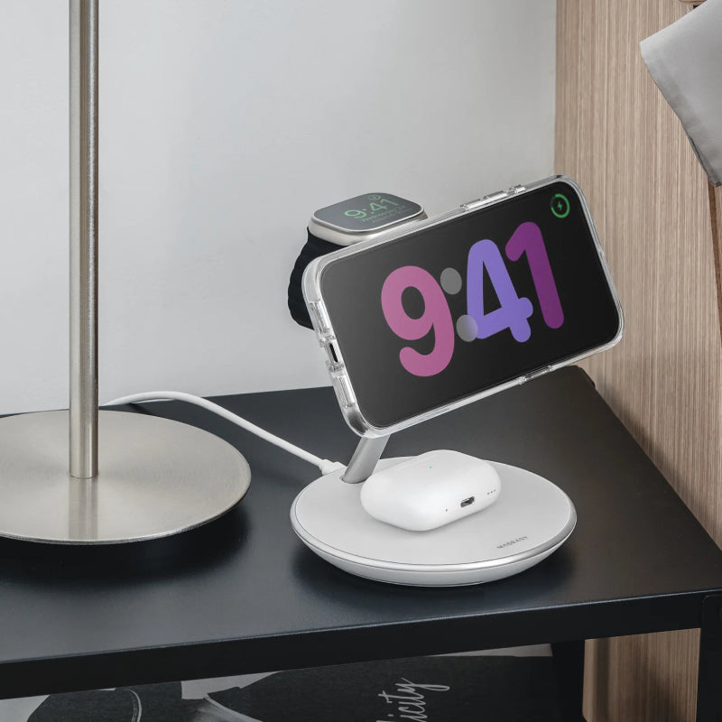 MagEasy Power Station 5-in-1 Magnetic Wireless Charging Stand with Qi2 15W