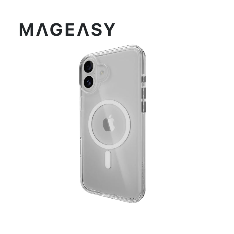 MagEasy Bright M Never Yellowing Shockproof Clear Case for iPhone 16 Series