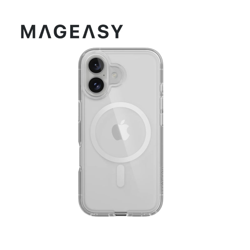 MagEasy Bright M Never Yellowing Shockproof Clear Case for iPhone 16 Series
