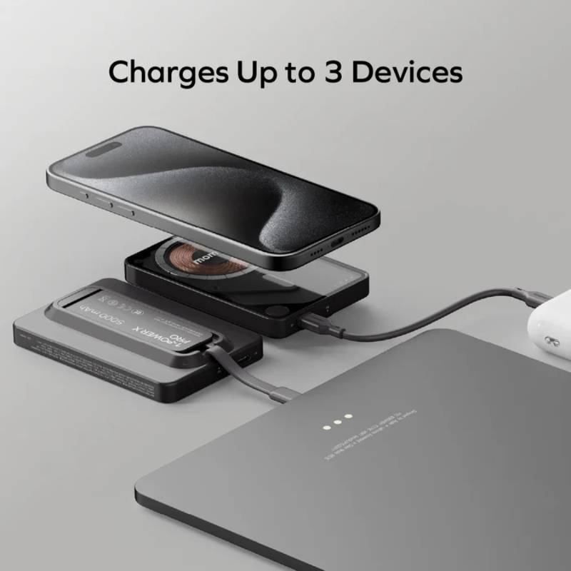 Momax 1-Power X Pro Magnetic Wireless Power Bank 5000mAh (IP131)