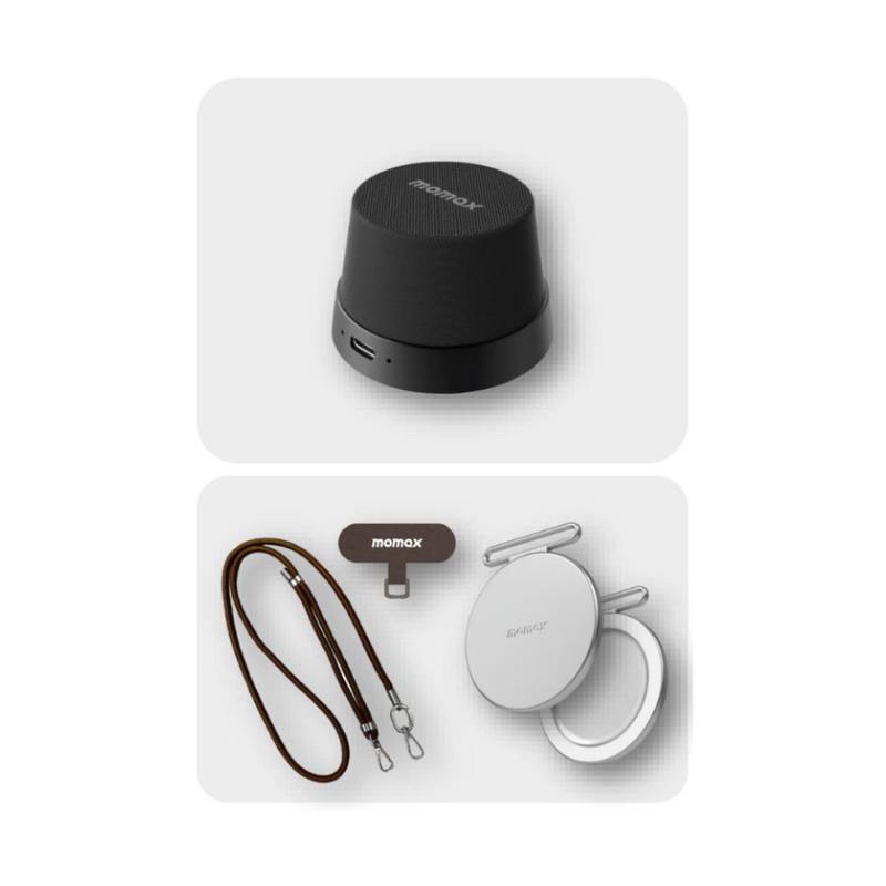 Momax 1-Vibe go Magnetic Wireless Speaker Bundle Set (BS6GSD)