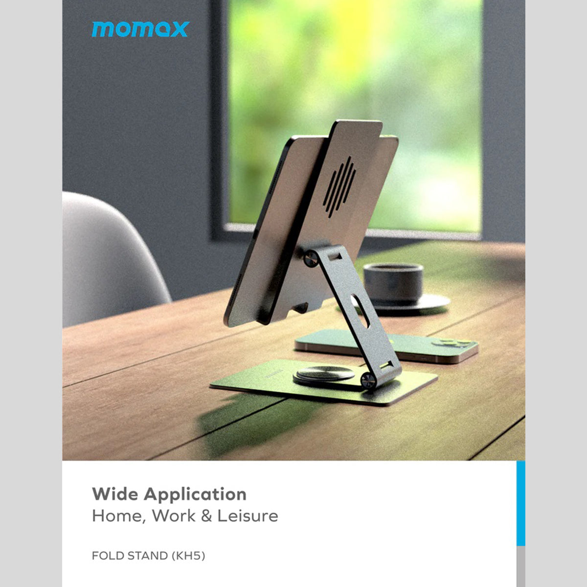 Momax Fold Stand Rotating Mobile Phone/Tablet Multipurpose Holder (KH5E/KH5U) - XtraSure | Apple Authorized Reseller in Myanmar