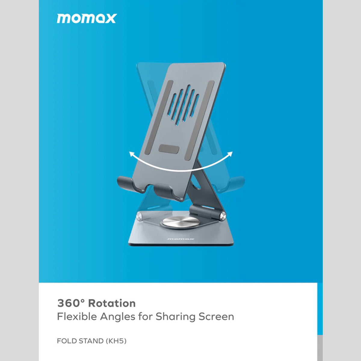 Momax Fold Stand Rotating Mobile Phone/Tablet Multipurpose Holder (KH5E/KH5U) - XtraSure | Apple Authorized Reseller in Myanmar