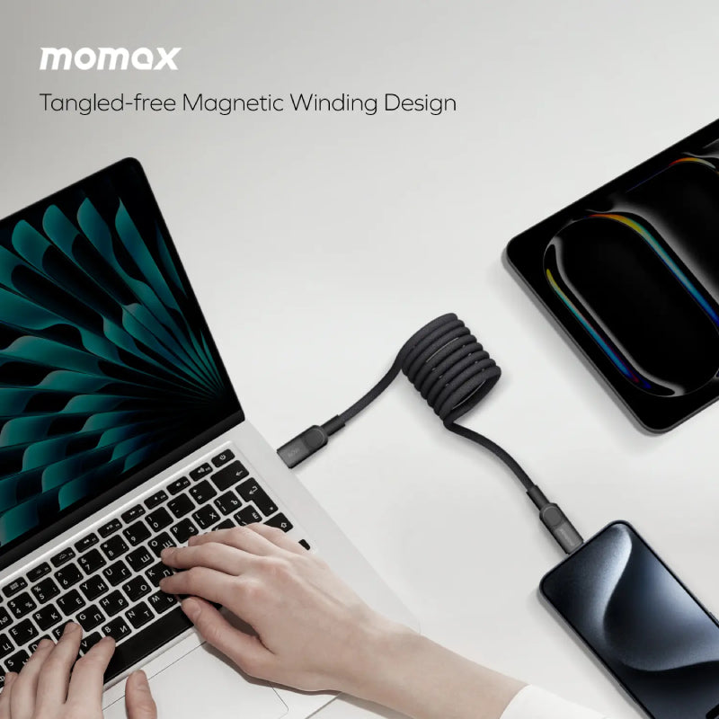 Momax Mag.Link 60W USB-C to USB-C Magnetic Cable-1m - XtraSure | Apple Authorized Reseller in Myanmar