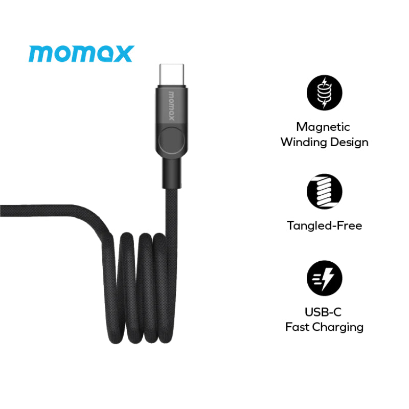 Momax Mag.Link 60W USB-C to USB-C Magnetic Cable-1m - XtraSure | Apple Authorized Reseller in Myanmar