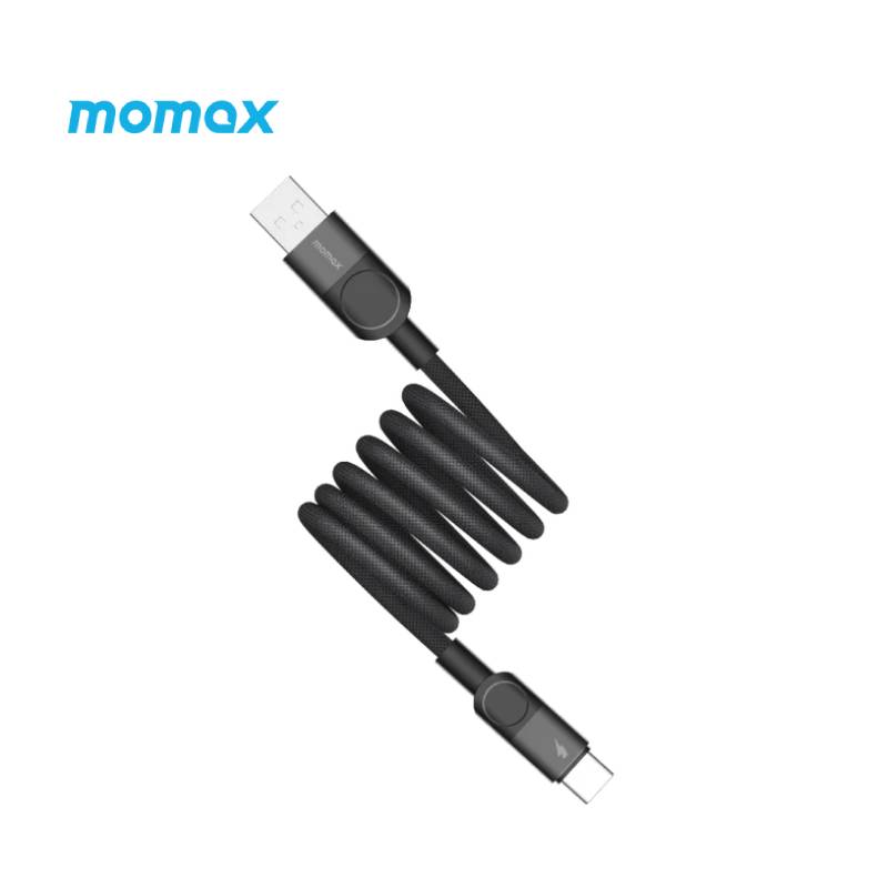 Momax Mag.Link Magnetic USB-A to USB-C Cable 66W 1m (DA57D) - XtraSure | Apple Authorized Reseller in Myanmar