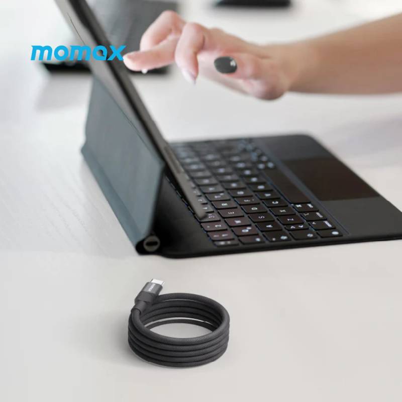 Momax Mag.Link Magnetic USB-A to USB-C Cable 66W 1m (DA57D) - XtraSure | Apple Authorized Reseller in Myanmar