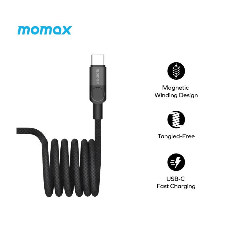 Momax Mag.Link Magnetic USB-C to USB-C Cable 240W 2m (DC71D)