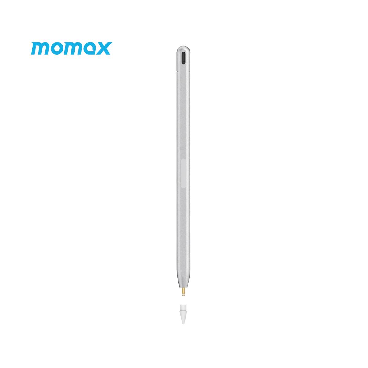 Momax Magnetic Charging Active Stylus Pen TP9S (Silver) - XtraSure | Apple Authorized Reseller in Myanmar