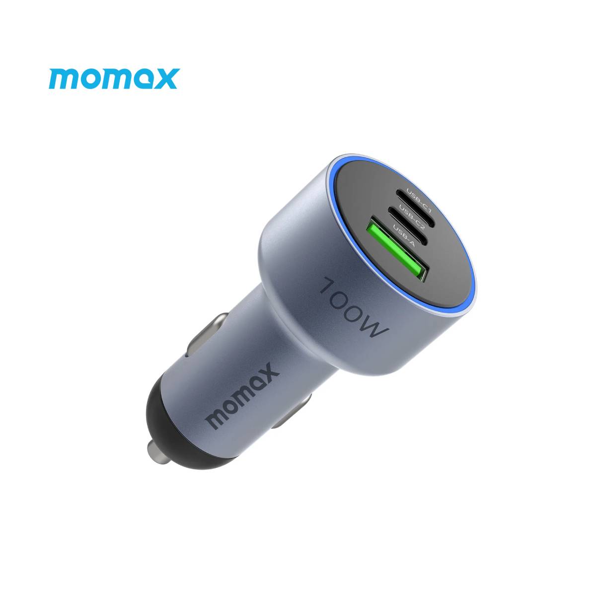 Momax MoVe 100W Triple Fast Charge Car Charger (UC17E) - XtraSure | Apple Authorized Reseller in Myanmar