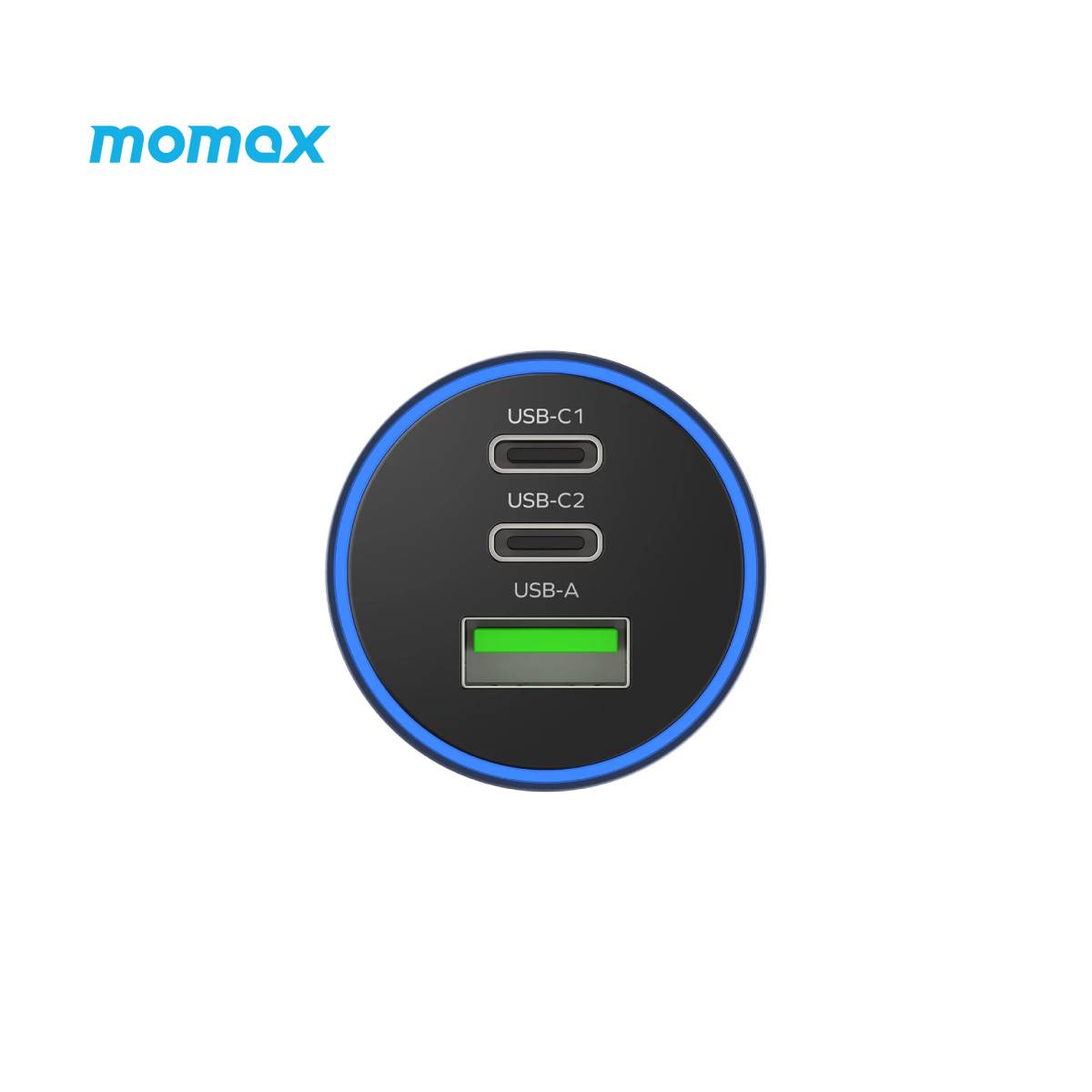 Momax MoVe 100W Triple Fast Charge Car Charger (UC17E) - XtraSure | Apple Authorized Reseller in Myanmar