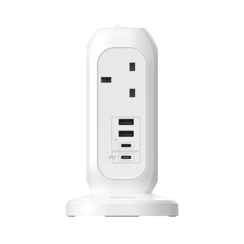 Momax OnePlug 7-Outlet Power Strip With USB ports (US18UKW) - XtraSure | Apple Authorized Reseller in Myanmar