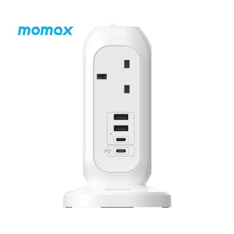 Momax OnePlug 7-Outlet Power Strip With USB ports (US18UKW) - XtraSure | Apple Authorized Reseller in Myanmar