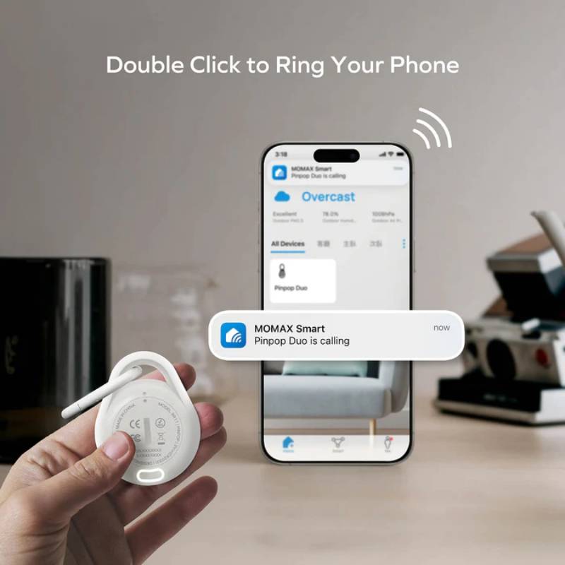 Momax Pinpop Duo Find My Locator Tracker - XtraSure | Apple Authorized Reseller in Myanmar