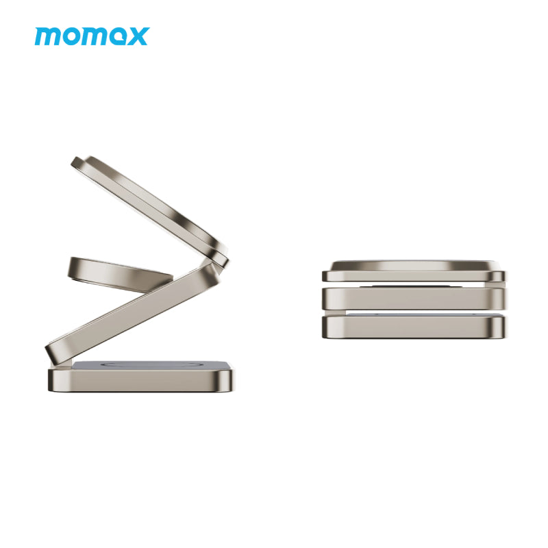 Momax Q2.Mag Go Qi2 3-in-1 Magnetic Wireless Charging Stand - XtraSure | Apple Authorized Reseller in Myanmar