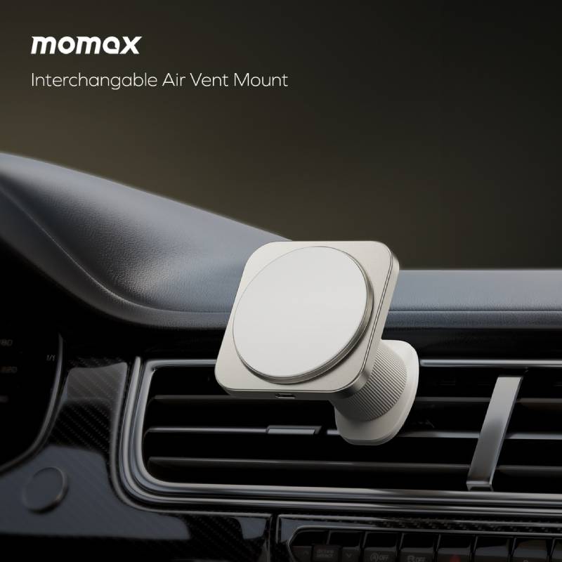 Momax Q2.Mag Magnetic Wireless Charging Car Mount 15W (CM32) - XtraSure | Apple Authorized Reseller in Myanmar
