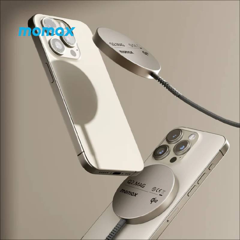 Momax Q2.Mag Portable 15W Qi2 Wireless Magnetic Charger (UD32L) - XtraSure | Apple Authorized Reseller in Myanmar