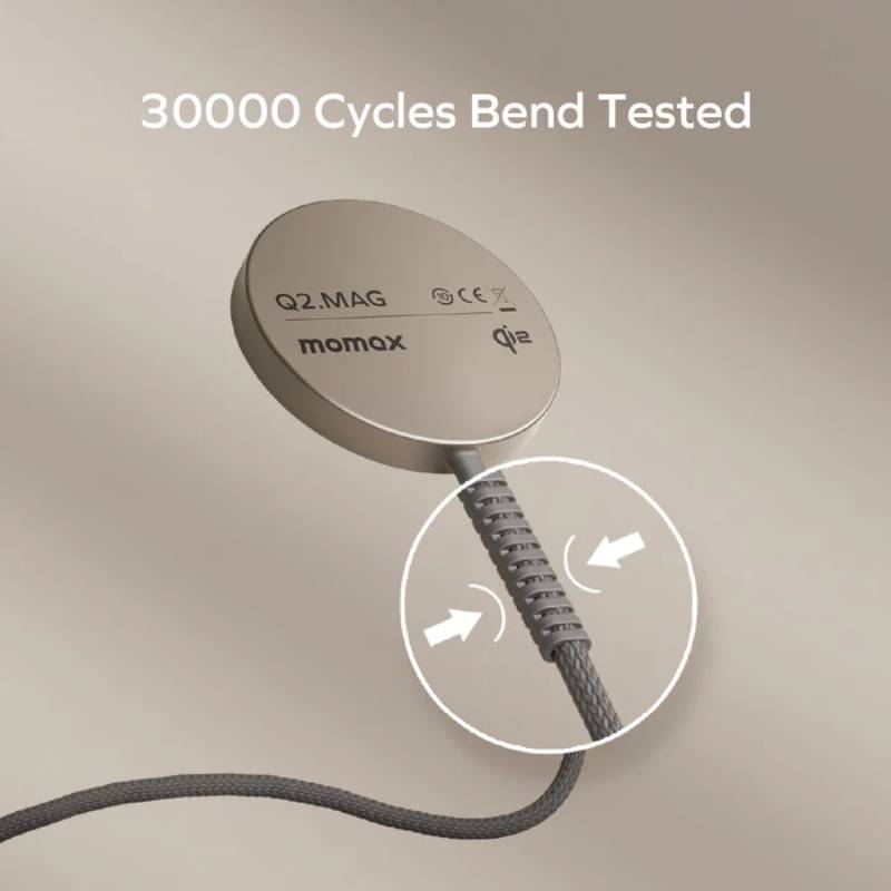 Momax Q2.Mag Portable 15W Qi2 Wireless Magnetic Charger (UD32L) - XtraSure | Apple Authorized Reseller in Myanmar
