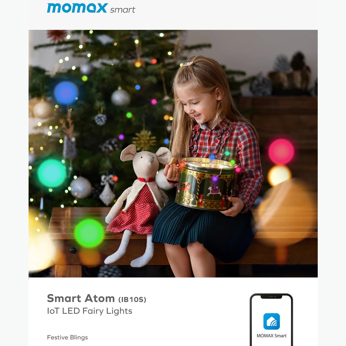 Momax Smart Atom IoT Smart Symphony Ball Light String (IB10SW) - XtraSure | Apple Authorized Reseller in Myanmar