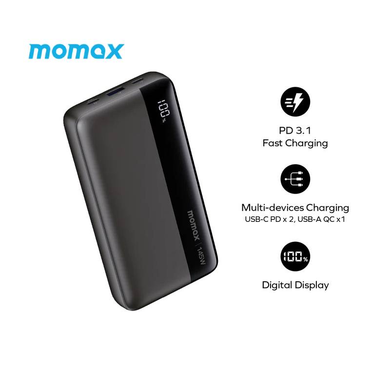 Momax Ultra Power Bank 145W 25000mAh (IP150D) - XtraSure | Apple Authorized Reseller in Myanmar