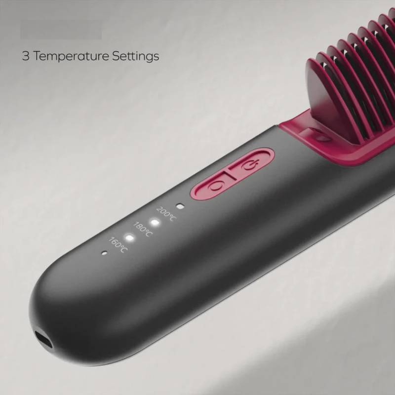 Momax Ultra Sleek Cordless Hair Straightener Brush (HL12E) - XtraSure | Apple Authorized Reseller in Myanmar