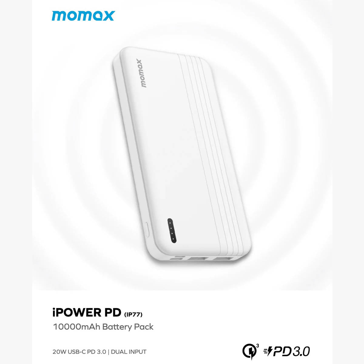 Momax iPower PD Fast Charge Power Bank (10000 mAh) - XtraSure | Apple Authorized Reseller in Myanmar