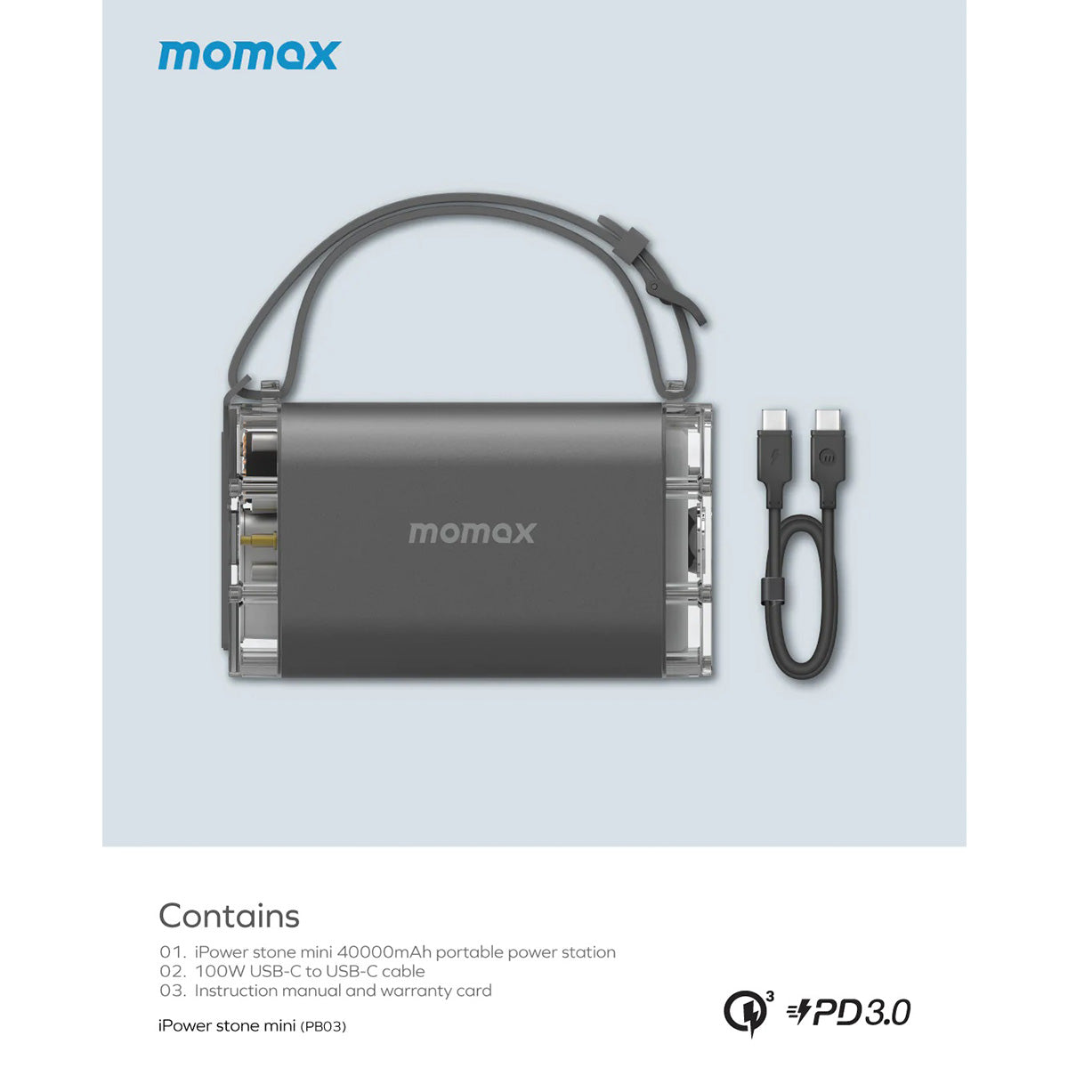 Momax iPowerstone Mini Portable Energy Storage Power Supply - XtraSure | Apple Authorized Reseller in Myanmar