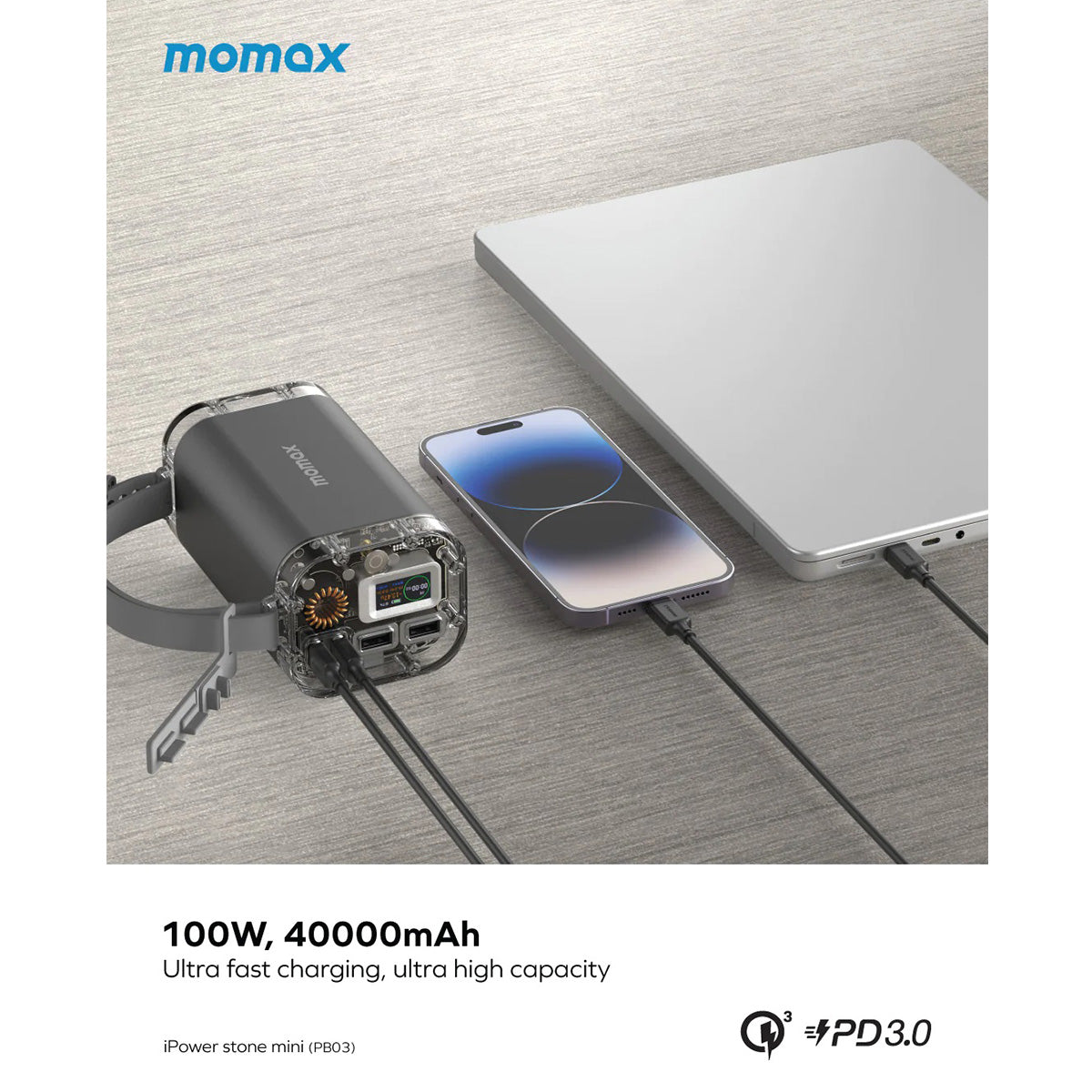 Momax iPowerstone Mini Portable Energy Storage Power Supply - XtraSure | Apple Authorized Reseller in Myanmar