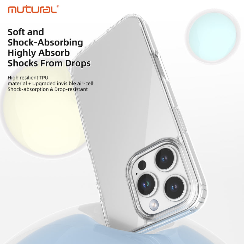 Mutural Clear Case for iPhone 15