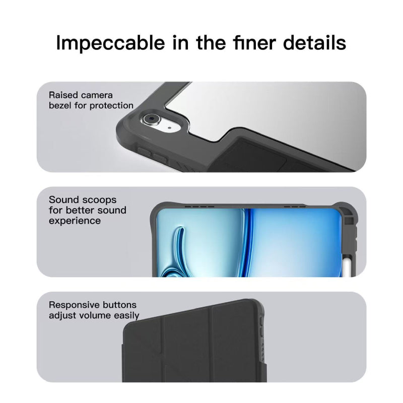 Mutural Lishi Series iPad Protective Case for M3 & M2 Air 11"/M2 Pro 11"/Air 4/Air 5