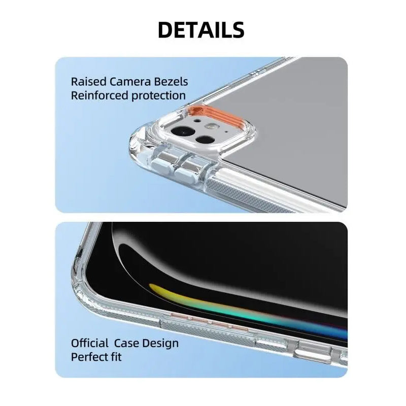 Mutural Clear Pro Folio Case for iPad M5-M4 Pro 11"/13"