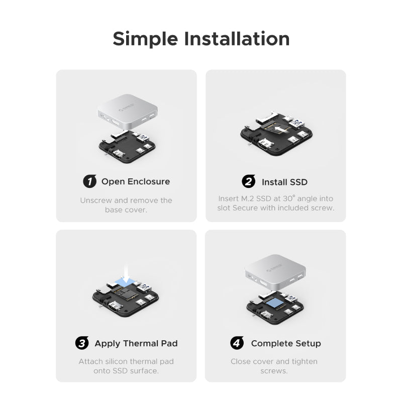 Orico M.2 Magnetic 8-in-1 Ports Docking Station