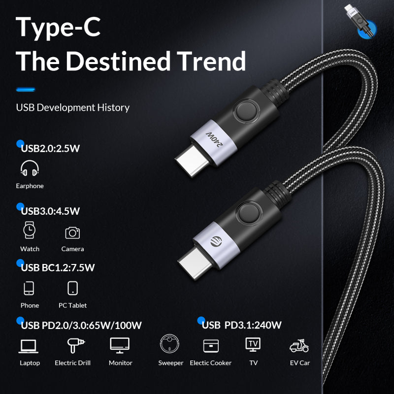 Orico USB-C PD240W Multifunctional Data & Charging Cable